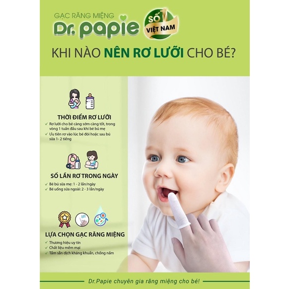 3 Gói nhỏ dùng thử Gạc Răng Miệng Dr.papie
