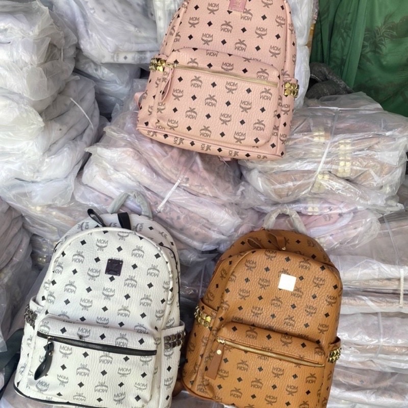 [HÀNG QCCC] Balo MOM, balo da thời trang đi học cao cấp size 40 đựng vừa a4 có đệm vai cho cả nam và nữ (ảnh thật)