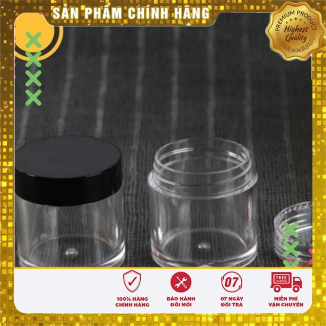 Hủ Đựng Kem ❤ TOP GIÁ RẺ ❤ Hũ nhựa trong 10g thân cao nắp đen / Hũ chiết mỹ phẩm / chai lọ chiết mỹ phẩm .