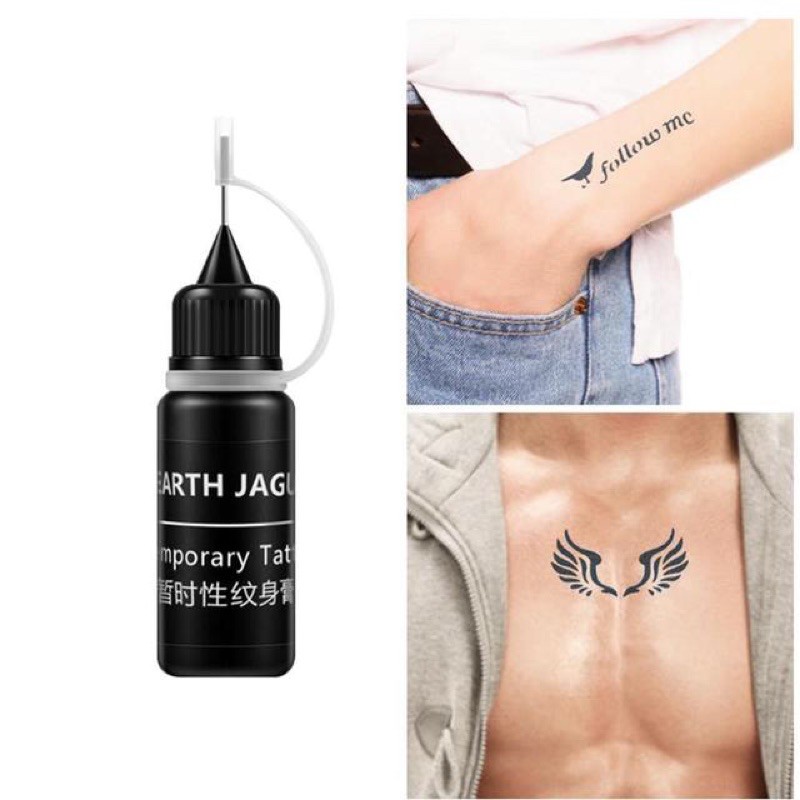 JAGUA EARTH TATTOO - MỰC XĂM TRÁI CÂY AN TOÀN LÂU TRÔI LƯU MÀU ĐẾN 14 NGÀY (Tặng 3-4 khuôn vẽ ngẫu nhiên)