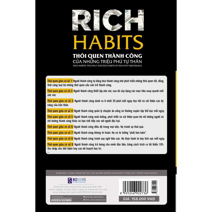 Sách Rich Habits - Thói Quen Thành Công Của Những Triệu Phú Tự Thân