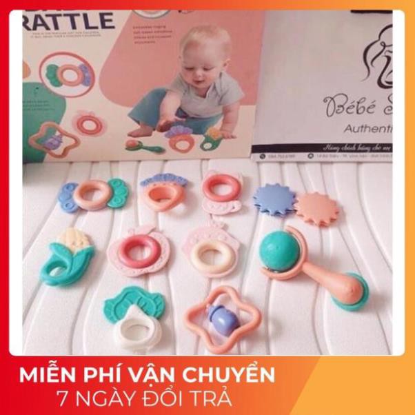 [Hàng Loại A]Xúc Xắc Gặm Nướu Kích Thích Xúc Giác, Thính Giác Baby Rattle 10 Món Phong Cách Hàn Quốc - Chính Hãng Kiluta