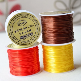 Dây cước chun chỉ tơ loại tem màu vàng cao cấp co giãn bền chắc xỏ vòng tay phong thủy DIY