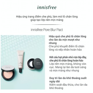Phấn Phủ Làm Mờ Lỗ Chân Lông Innisfree Pore Blur Pact