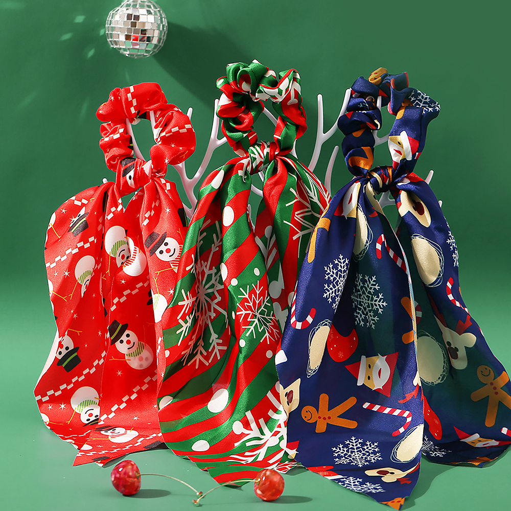 Dây Buộc Tóc Hishop Chủ Đề Giáng Sinh In Hình Tuần Lộc / Hoa Tuyết Dành Cho Nữ