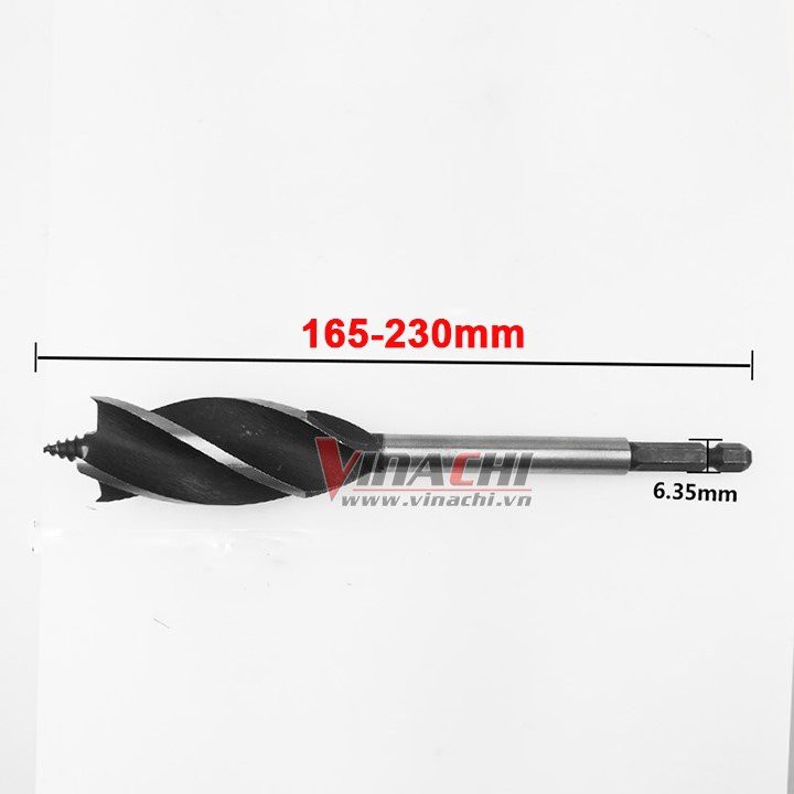MŨI KHOAN XOẮN THƯA NGẮN - 1 MŨI -chuyên khoan lỗ gỗ, với thiết kế xoắn ốc giúp thoát phôi nhanh hơn.