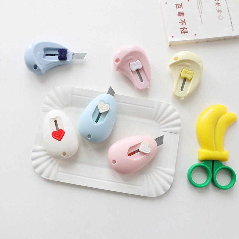 DAO RỌC GIẤY MINI ĐÁNG YÊU HÌNH CHÂN MÈO, ĐÁM MÂY, TRỨNG