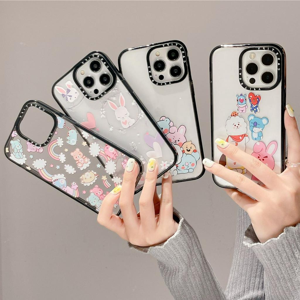 Ốp Điện Thoại Chống Sốc Họa Tiết Động Vật Hoạt Hình Dễ Thương Cho iPhone 14Promax 14Pro 14 13 12 11