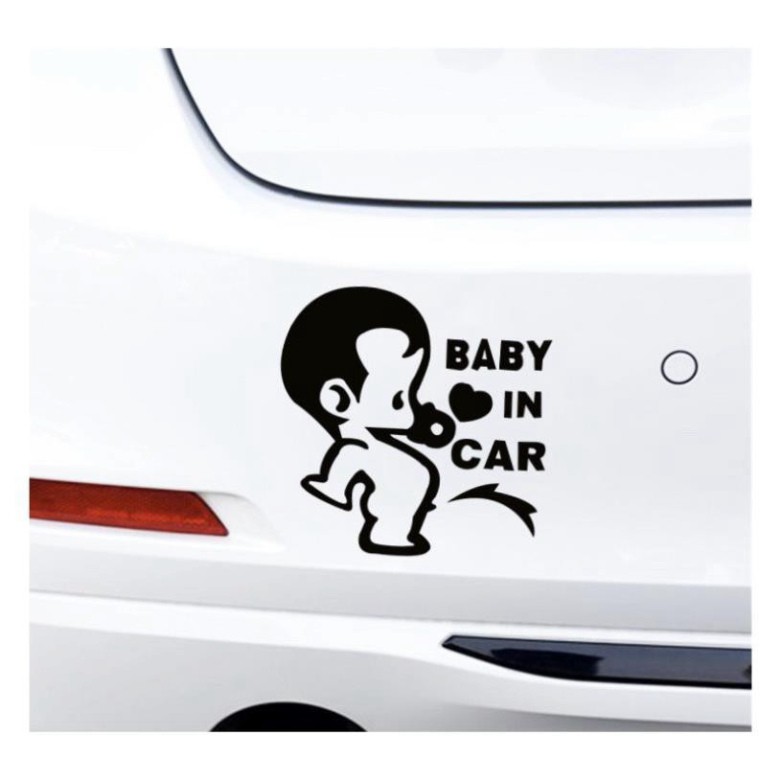 Tem Dán Baby in Car Dán Đuôi Xe Ô Tô