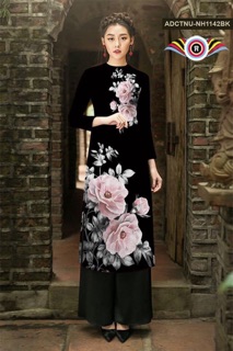Áo dài cách tân 3D hoa hồng