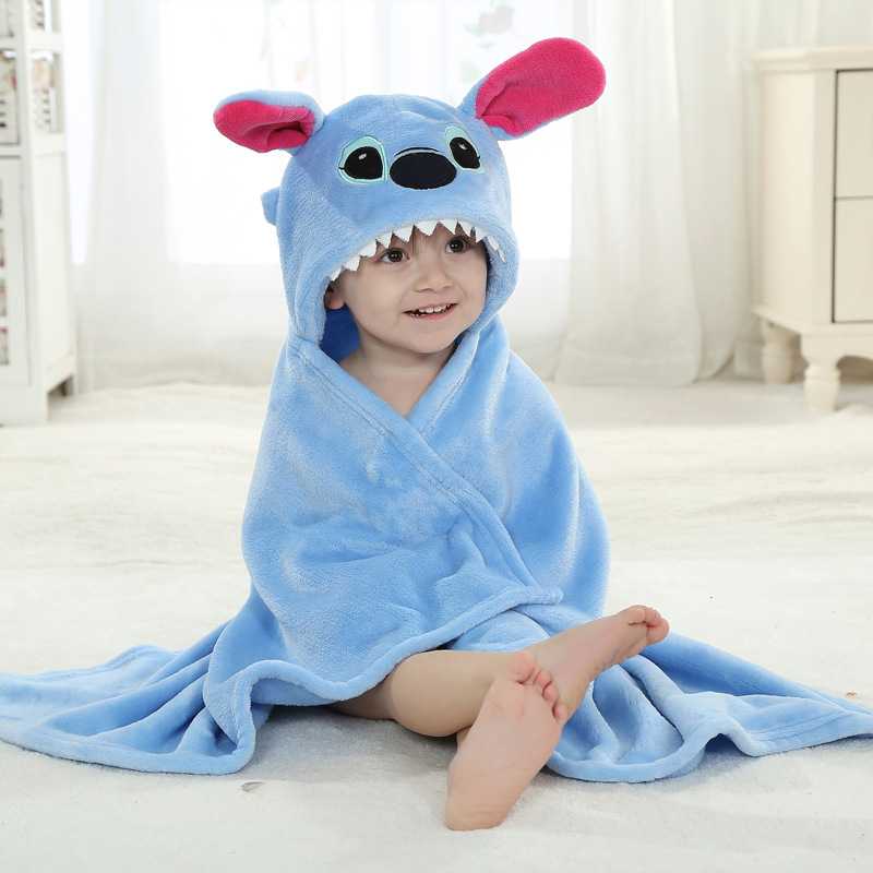 Áo Choàng Tắm Bằng Cotton flannel Họa Tiết Chú Vịt Dễ Thương Dành Cho Trẻ Sơ Sinh