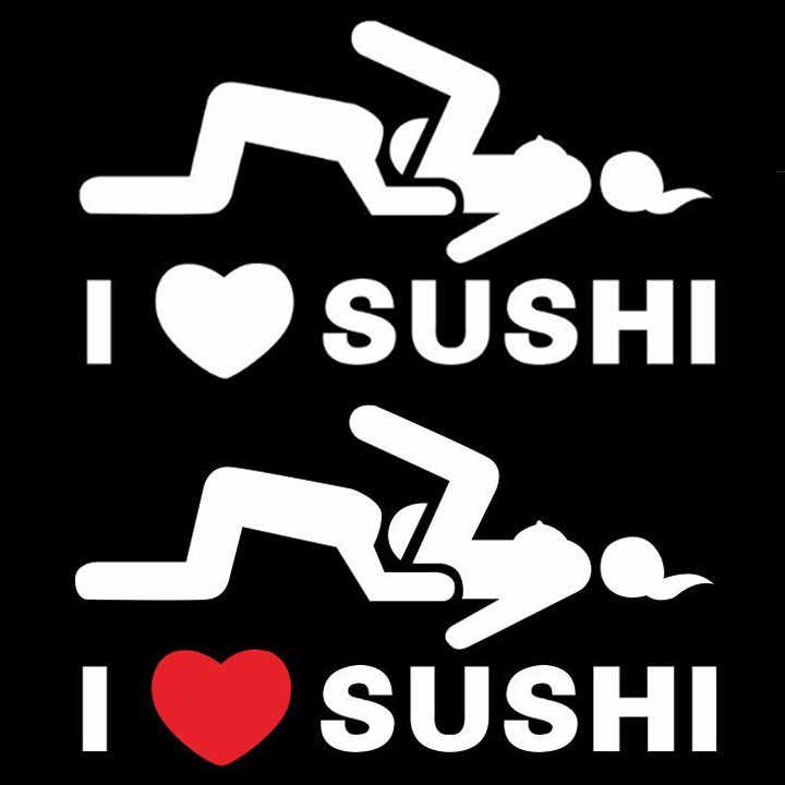 Tem Decal I LOVE SUSHI Dán Trang Trí Xe - Mia