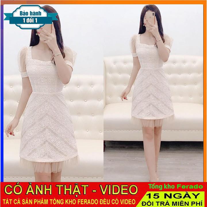 [ xả kho ] MiD Đầm phối tay lưới V1276 dáng suông cao cấp Mie Design kèm ảnh thật