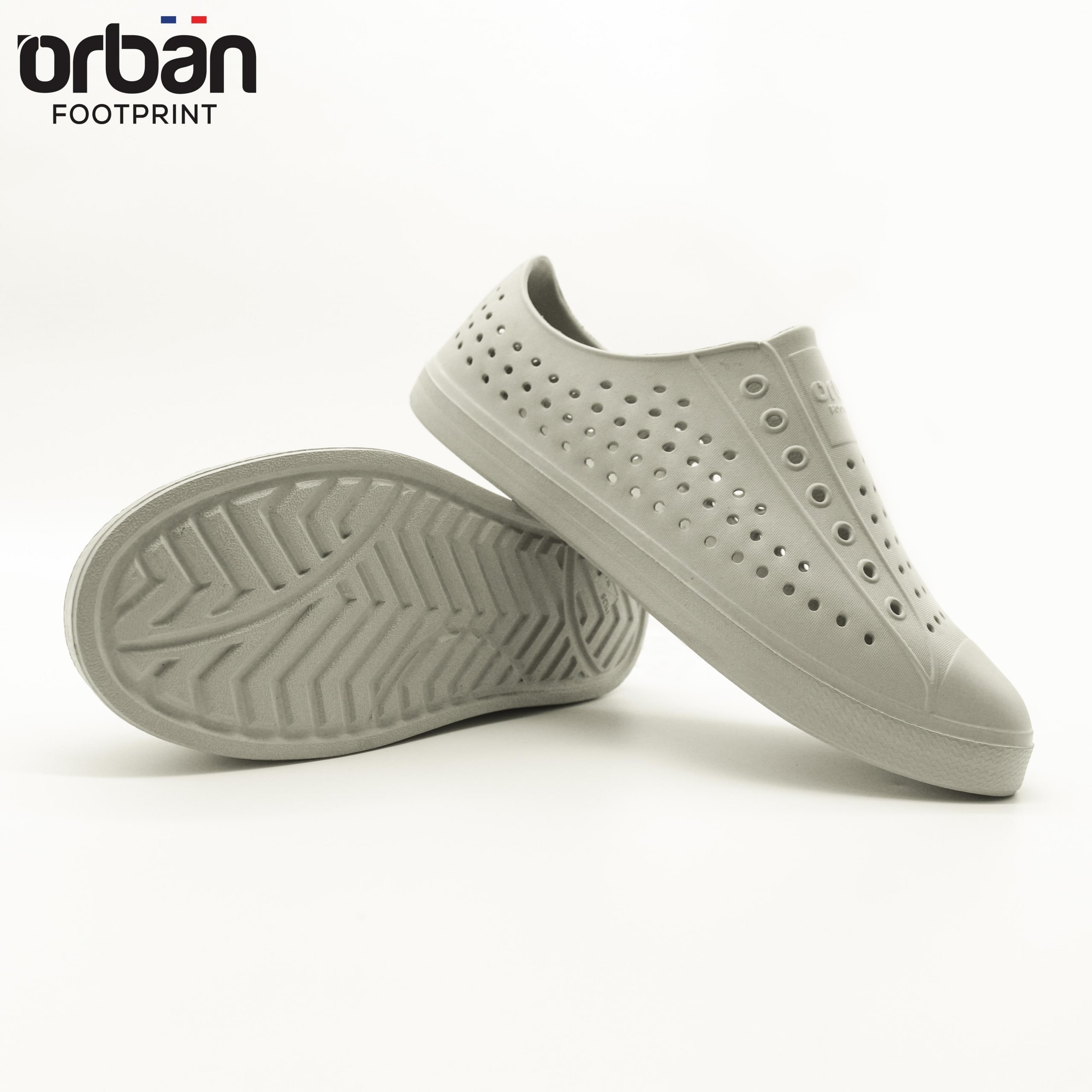 [Urban] Giày nhựa lỗ nam nữ đi mưa đi biển Urban - Chất liệu Eva siêu nhẹ, chống nước, giá tốt - Màu Ghi trơn