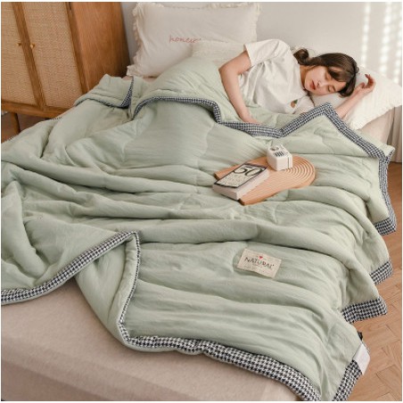 Chăn đũi muji hè thu kẻ caro, chăn zara 20 mẫu mới nhập khẩu Kèm Túi Zip . Siêu Mềm Thoáng Mát