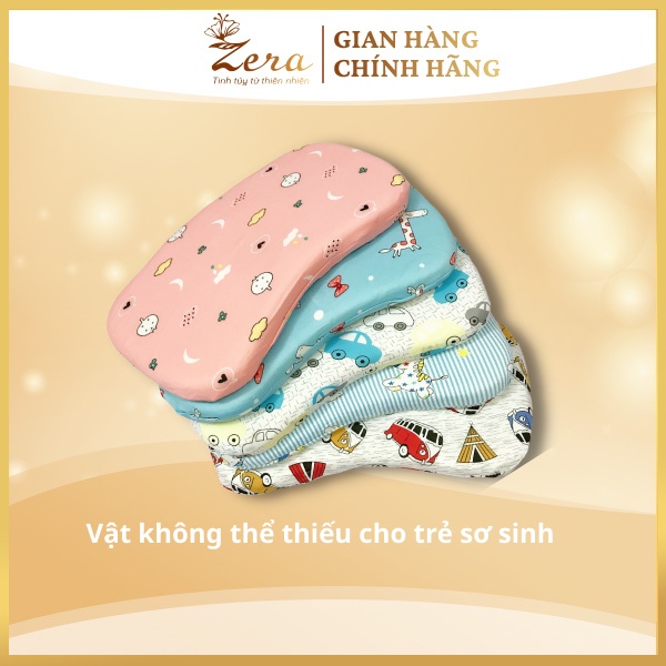 Gối cao su non cho bé Zera dành cho trẻ sơ sinh chống bẹp đầu, méo đầu