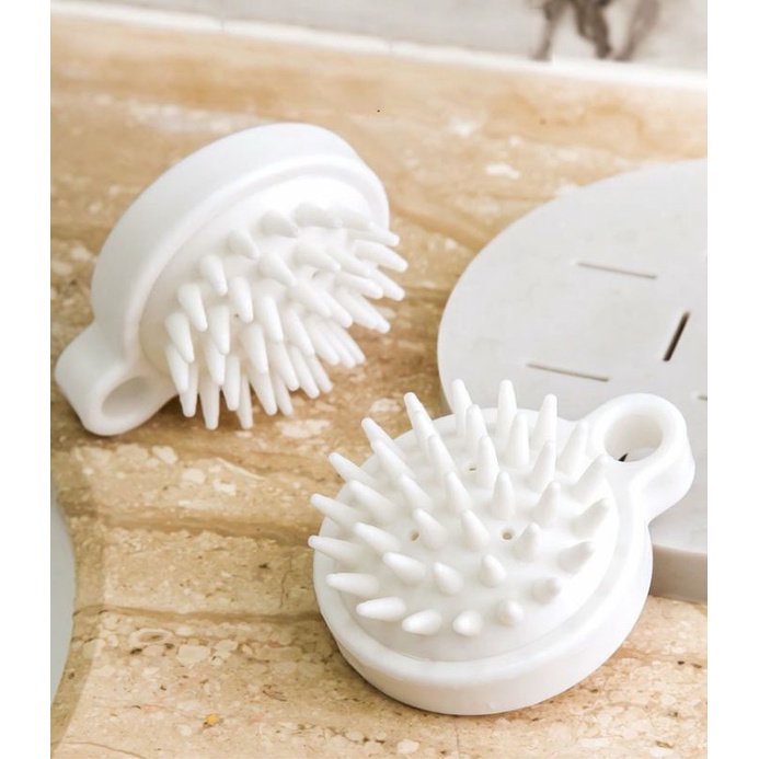 Lược gội đầu giúp massage giảm stress ( màu trắng )