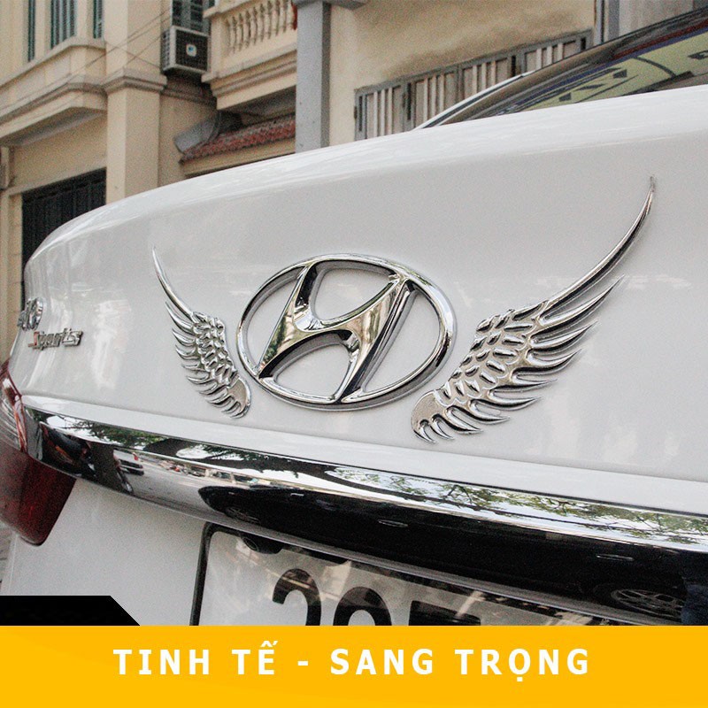 Logo Cánh Chim Kim Loại 3D - Decal Dán Trang Trí Nắp Capo