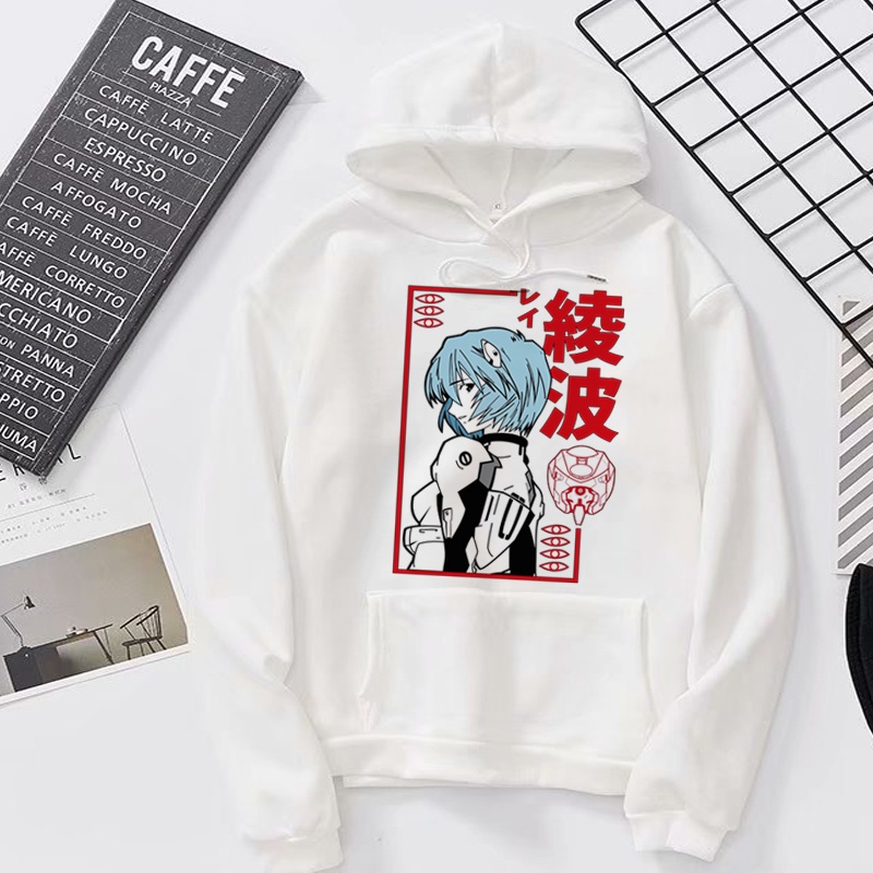 Áo Hoodie Unisex In Hình Rei Ayanami Evangelion Phong Cách Nhật Bản