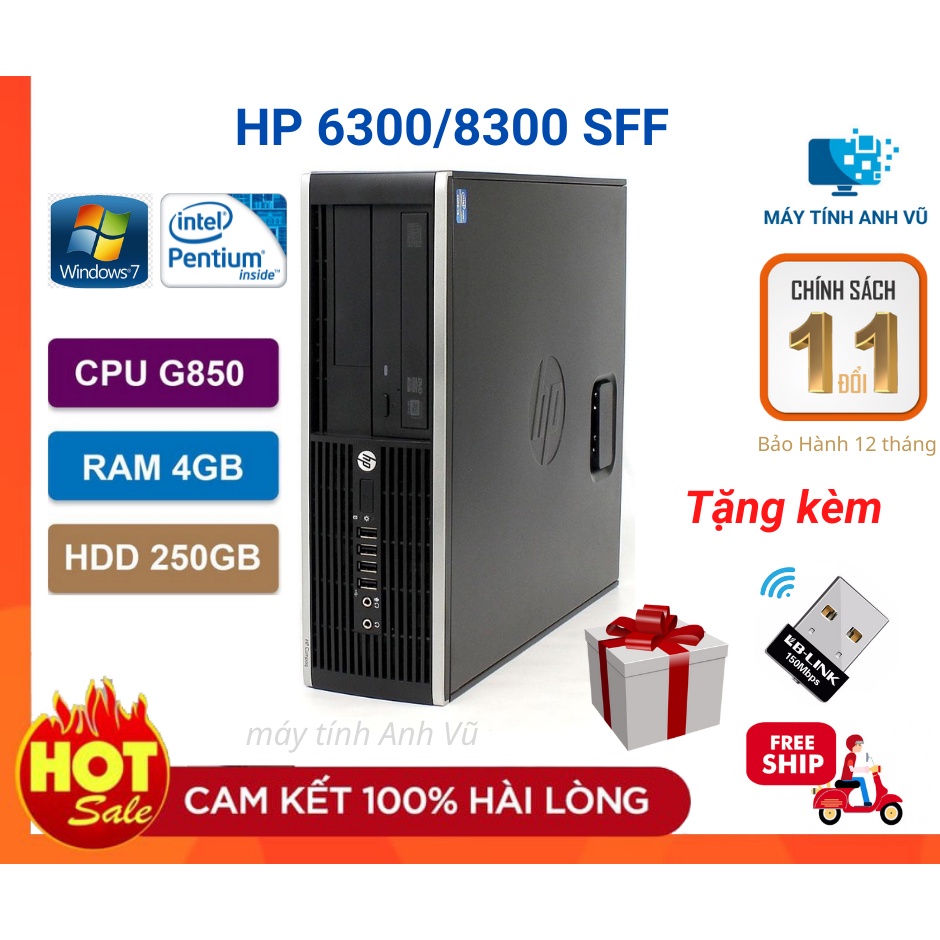 Case Máy tính Văn phòng HP Pro 6300/8300 (G850/4G/250G) - Bảo Hành 12 Tháng.