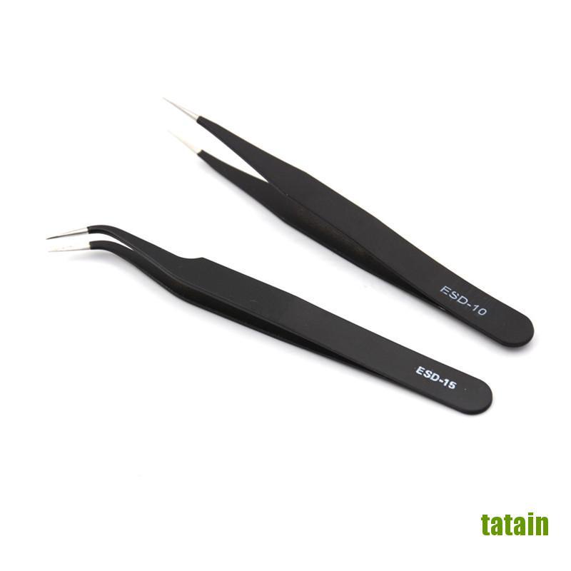 Set 2 Dụng Cụ Uốn Cong Chống Tĩnh Điện Màu Đen Thời Trang
