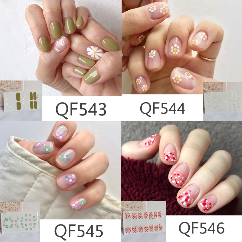 Set 14 Hình Dán Trang Trí Móng Tay Chống Thấm Nước Họa Tiết Hoạt Hình