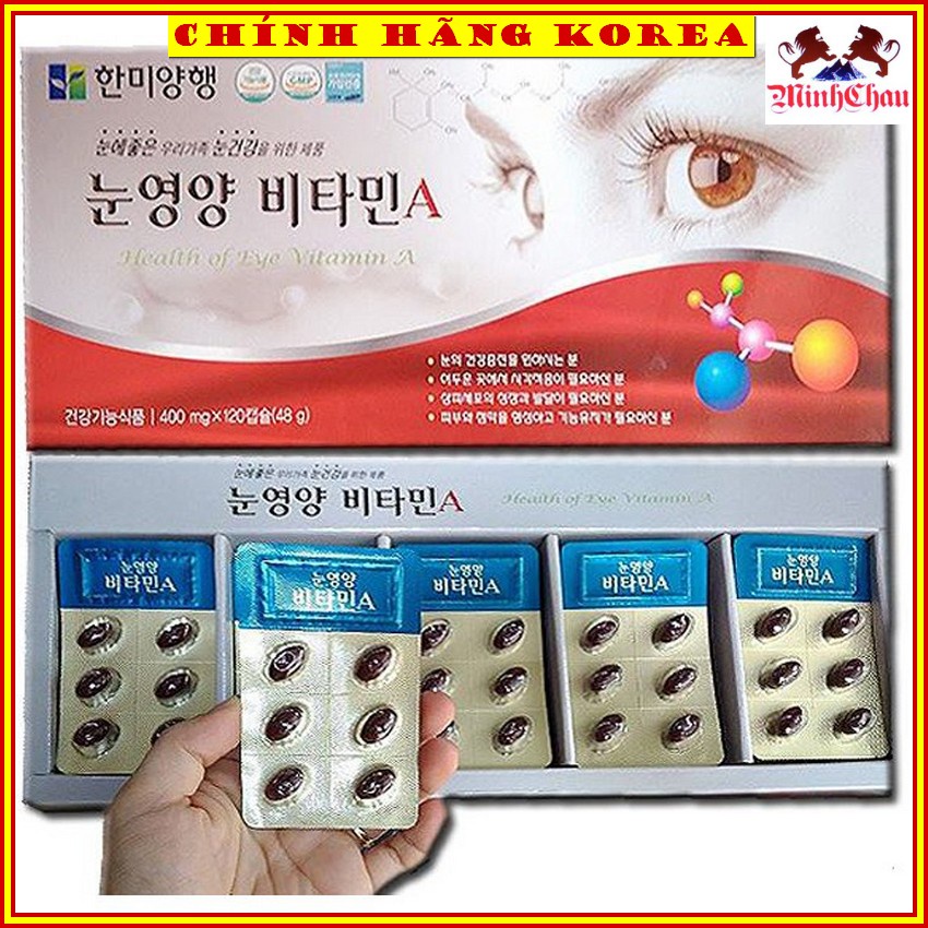 Viên Bổ Mắt VitaminA Hanmi Hàn Quốc, Hộp 120 viên, minhchau