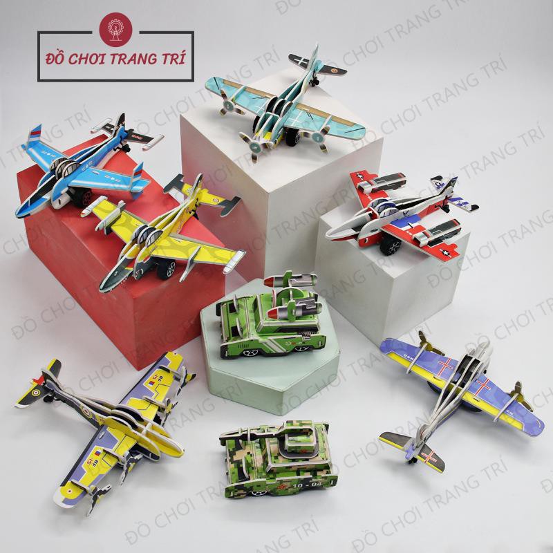 Mô hình 3D giấy tự ráp - Mô hình máy bay, xe tăng chiến đấu