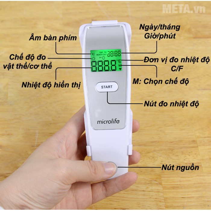 Nhiệt kế điện tử hồng ngoại đo trán Microlife FR1MF1 - Hàng chính hãng