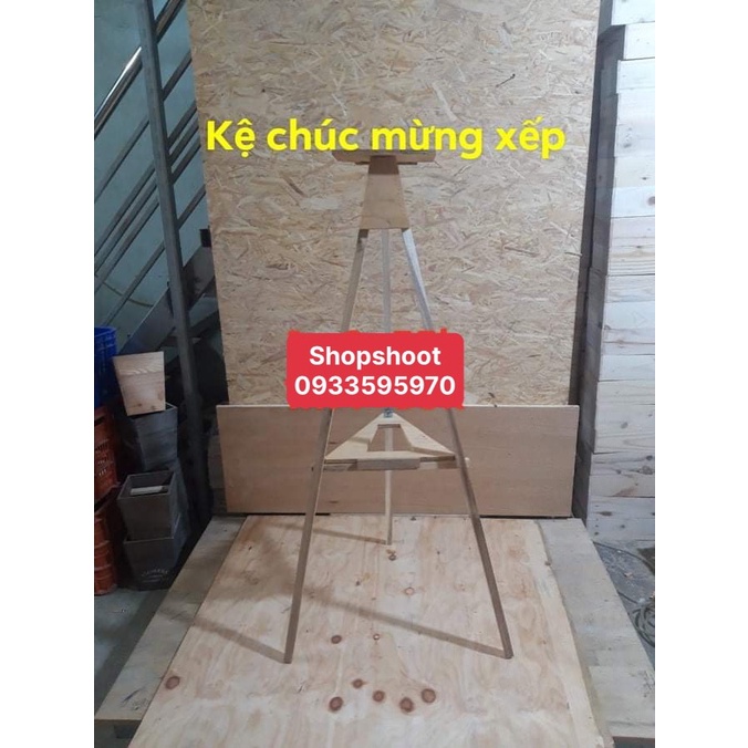 kệ khai trương gỗ cao 1m2