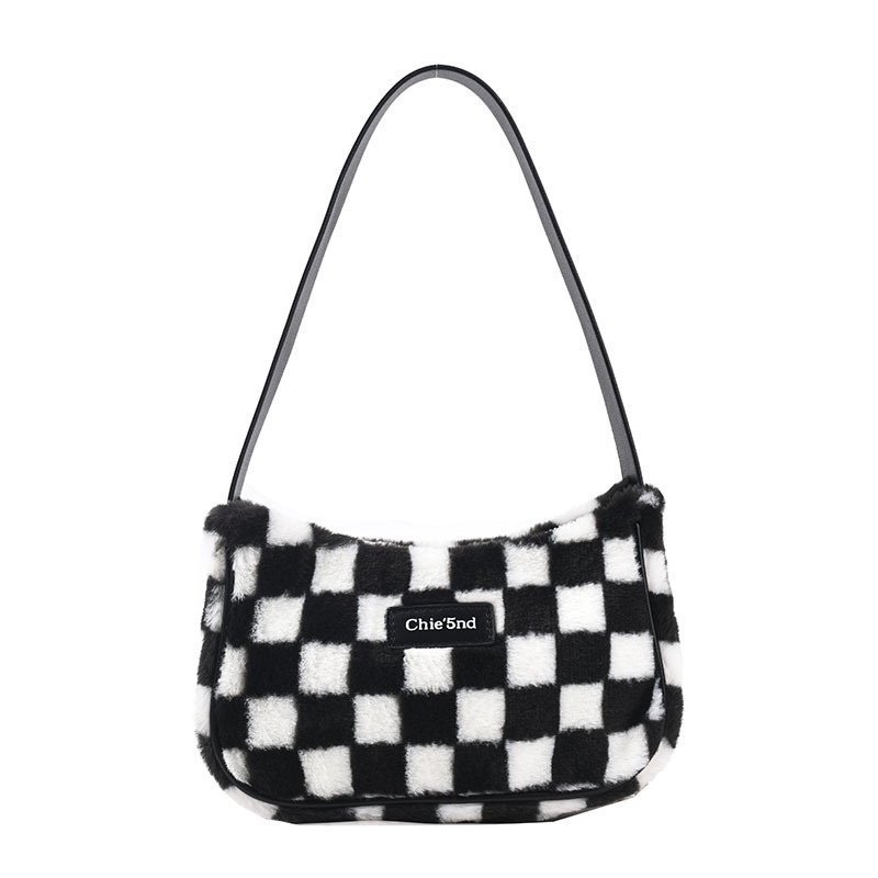 Túi đeo một bên vai bằng nhung lông thời trang thu đông