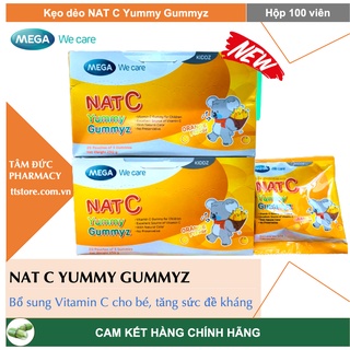 [NEW] NAT C Yummy Gummyz - Mega We Care [Hộp 50 viên, Hộp 100 viên] - kẹo dẻo natc