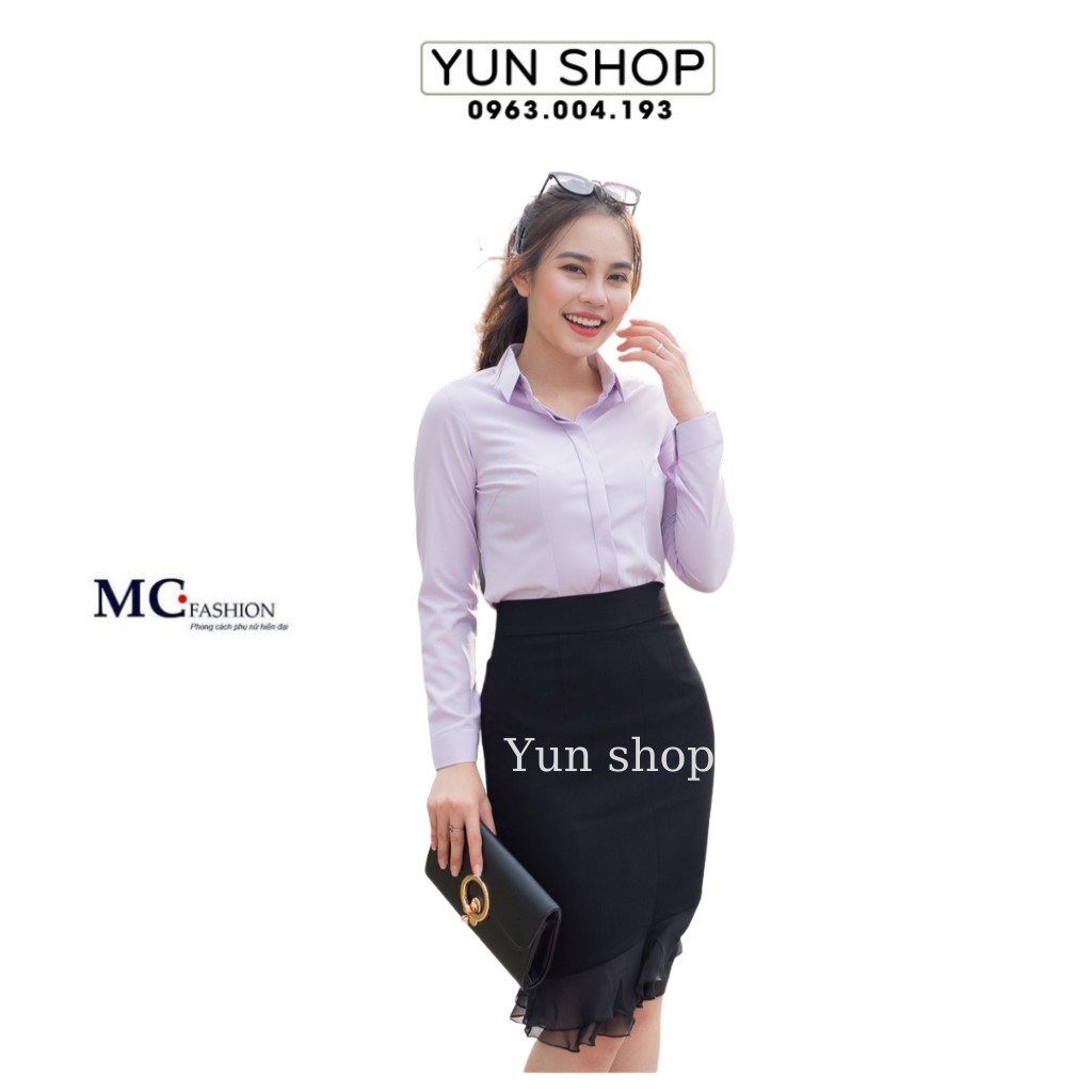 Áo Sơ Mi Công Sở DàiTay - MC Fashion A198 MàTím Nhạt