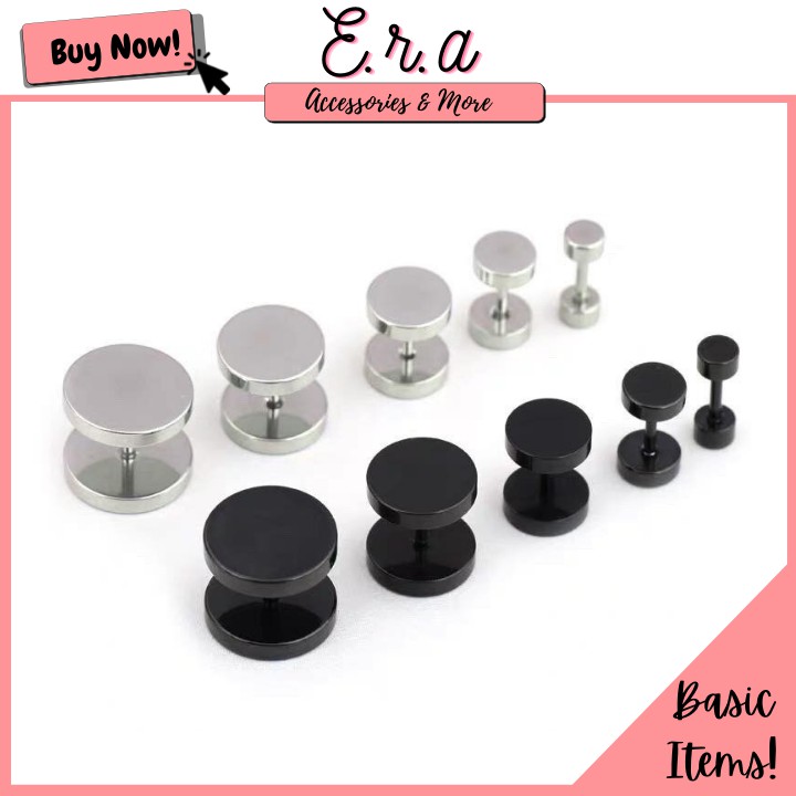 Bông Tai Cử Tạ Unisex Nam/ Nữ Hợp Kim Cao Cấp ERASHOP 075339 - Đơn Giản, Cá Tính, Cool Ngầu, Siêu Rẻ Đẹp