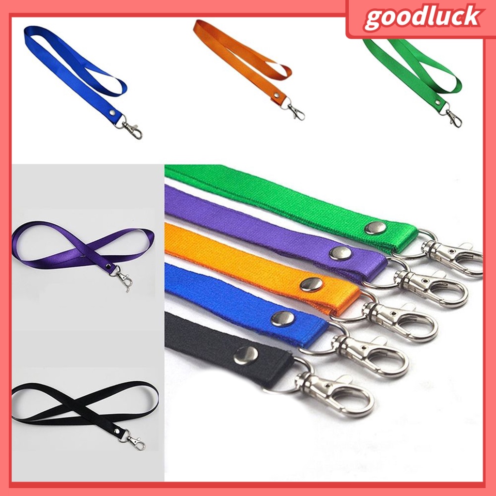 Dây Đeo Thẻ ID Bằng Nylon Màu Trơn Chống Rách Tiện Dụng Cho Người Lớn