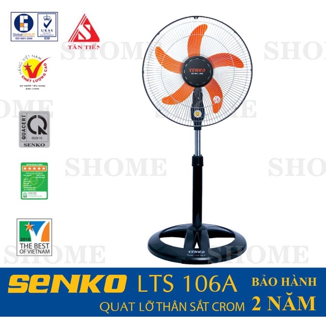 Quạt lỡ thân sắt Senko CN LTS1632, Lồng mạ crom - Hàng chính hãng, sẵn có (GIAO MÀU NGẪU NHIÊN)