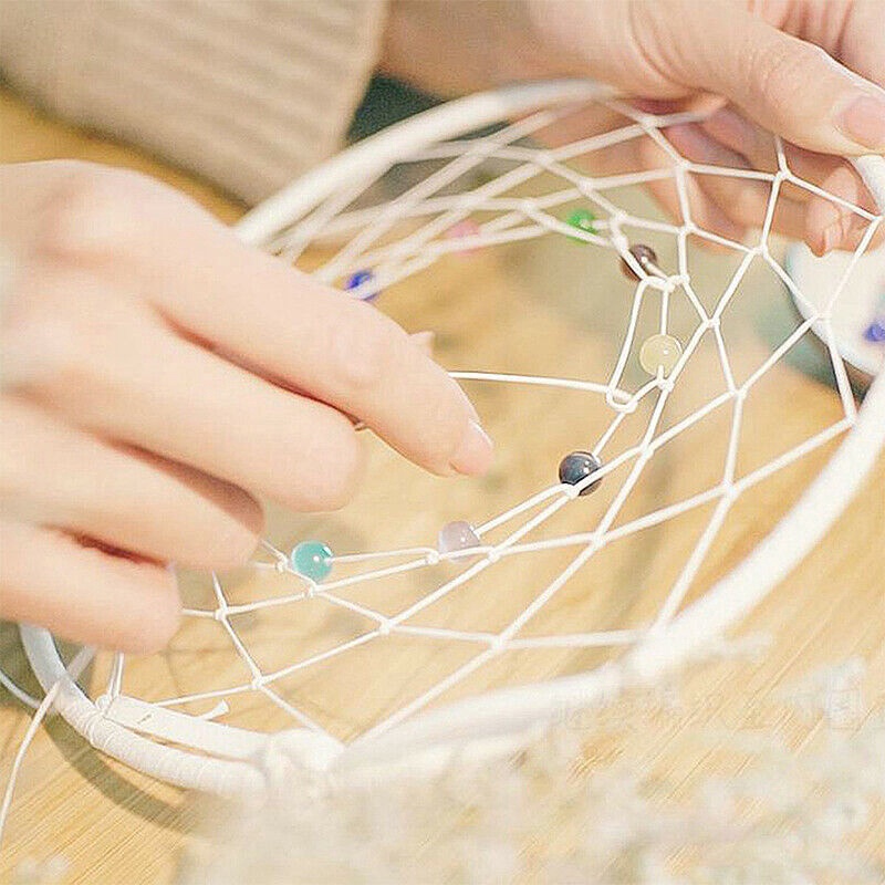 Vòng Dream Catcher Bằng Sắt Màu Vàng Kim 15-40cm Tự Làm Vòng Hoa Trang Trí Đám Cưới