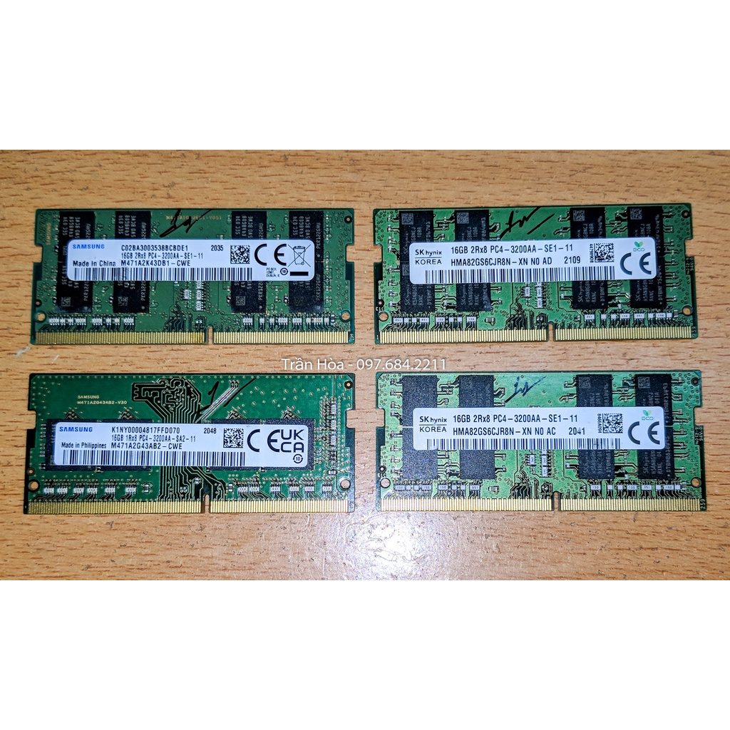 Ram laptop 16GB PC4-3200 (DDR4-3200), Ram 16GB DDR4 Bus 3200MHz SODIMM.