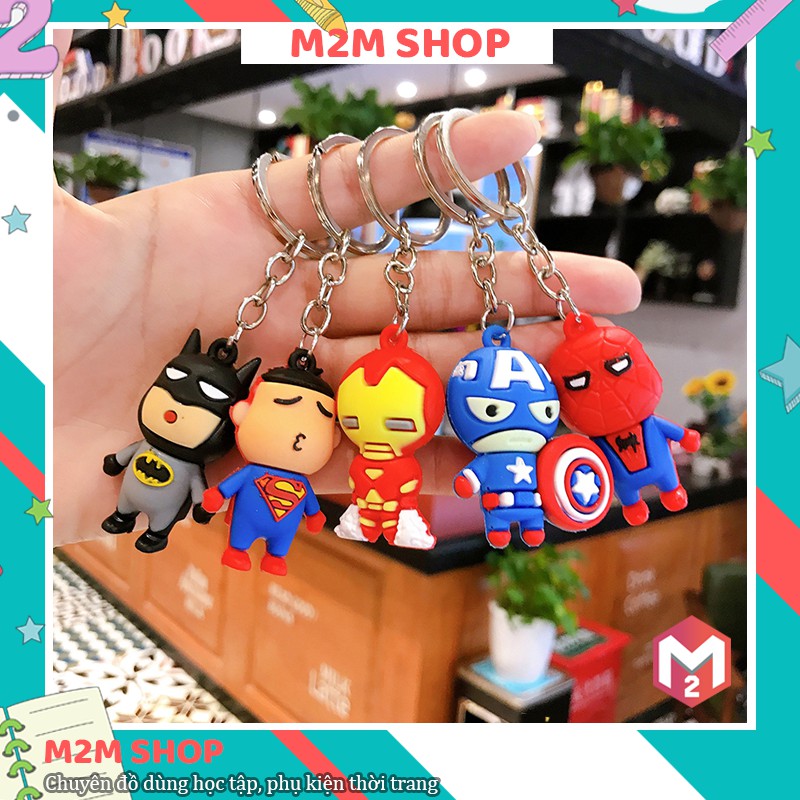 Móc khóa xe máy siêu anh hùng cute phong cách chibi dễ thương