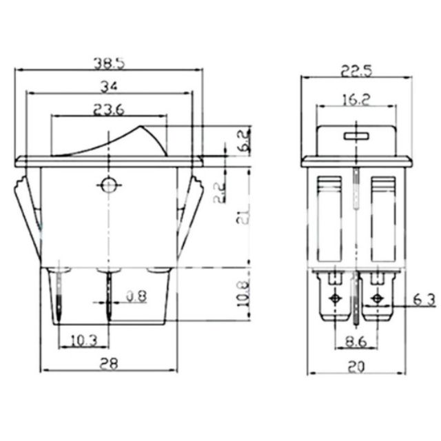 Công tắc ON/OFF 12V-35A có đèn báo hiệu