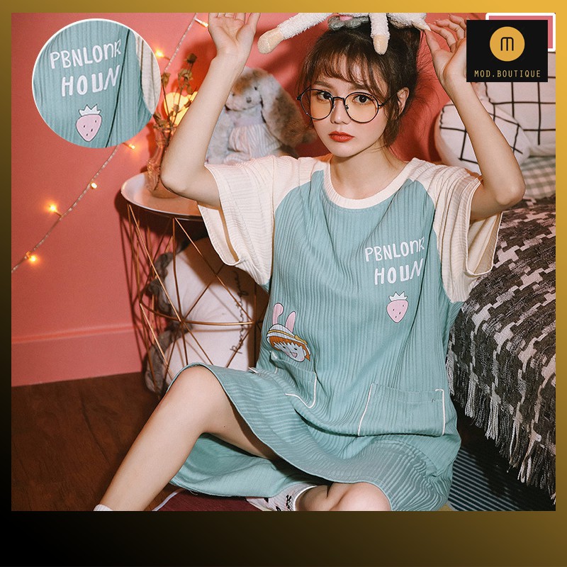 Váy Mặc Nhà Trẻ Trung, Váy Suông Ngủ, Váy Ngủ Cute , Váy Ngủ Dễ Thương Vay ngu V8 | BigBuy360 - bigbuy360.vn