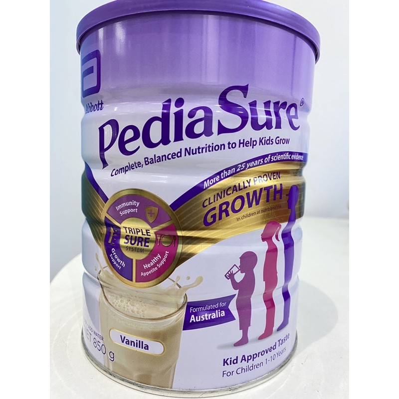 SỮA BỘT PEDIASURE 850G ÚC DATE 08/2022 (NẮP TÍM)