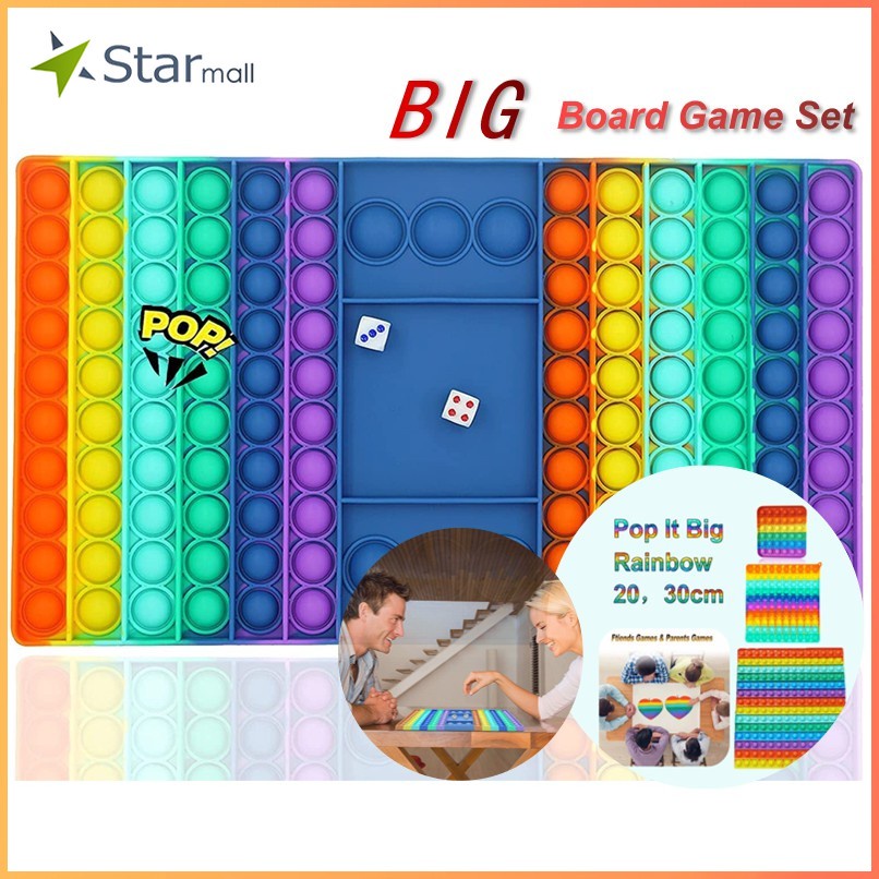 [Mã LIFETOYS1 giảm 30K đơn 99K] Pop it big Đồ chơi nhấn bong bóng màu cầu vồng giảm căng thẳng cho bé