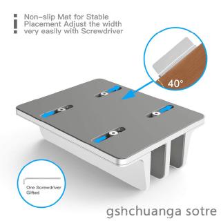 Vertical Laptop Stand Double Desktop Stand Holder with Adjustable Dock 
