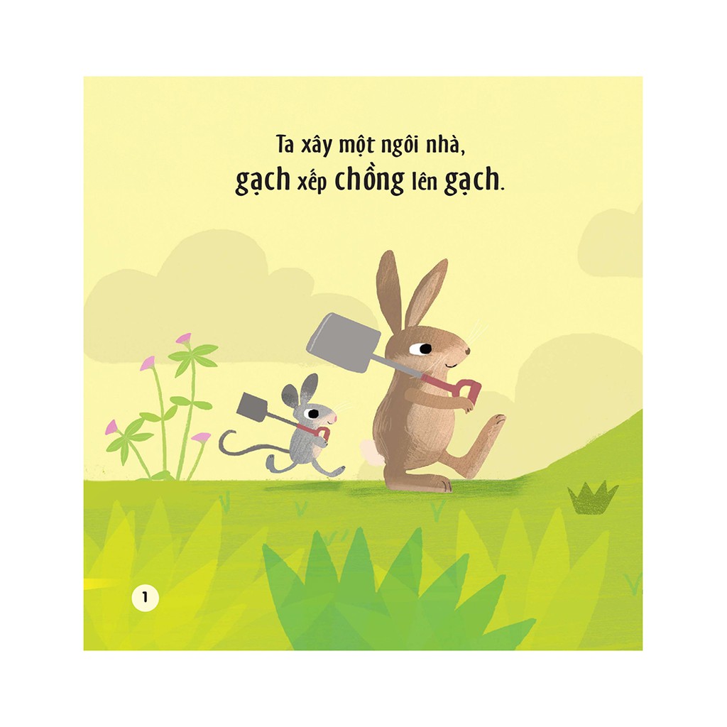 Sách cho bé - Chạm và trượt - Cùng tớ xây nhà nhé!