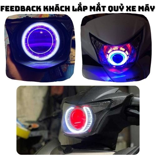 Vòng Led Mắt Quỷ Lắp Bi Cầu Led, Độ Đèn Led Mắt Quỷ Nhiều Màu Cho Ô Tô Xe Máy - Vượng Phát Auto Cam Kết Chính Hãng
