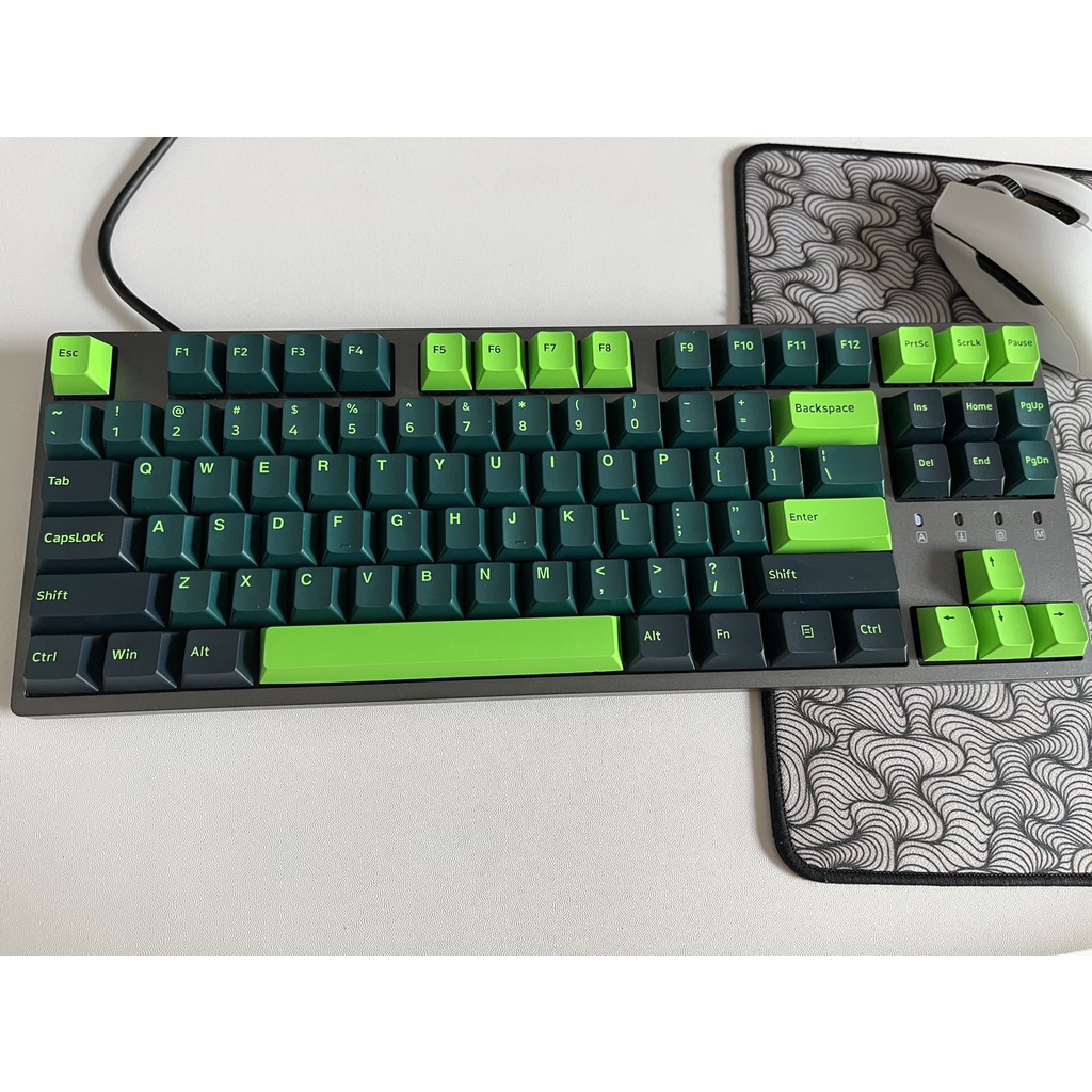 Set Keycap PBT Doubleshot Wavez, Iris nút bàn phím cơ phù hợp nhiều layout