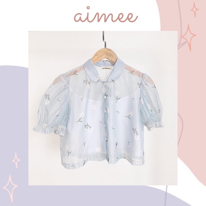 ÁO CỔ SEN HOA NHÍ (KÈM ÁO LÓT)