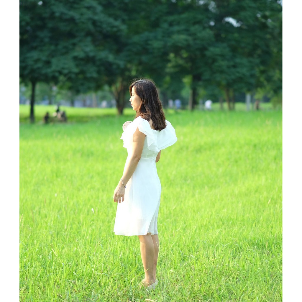 Váy công chúa trễ vai voan tơ xinh xắn, ảnh thật ở sau | BigBuy360 - bigbuy360.vn