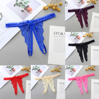 Korean Style Women's Sexy Lingerie Lace Open Thong Panties G-Pants Lingerie Pajamas